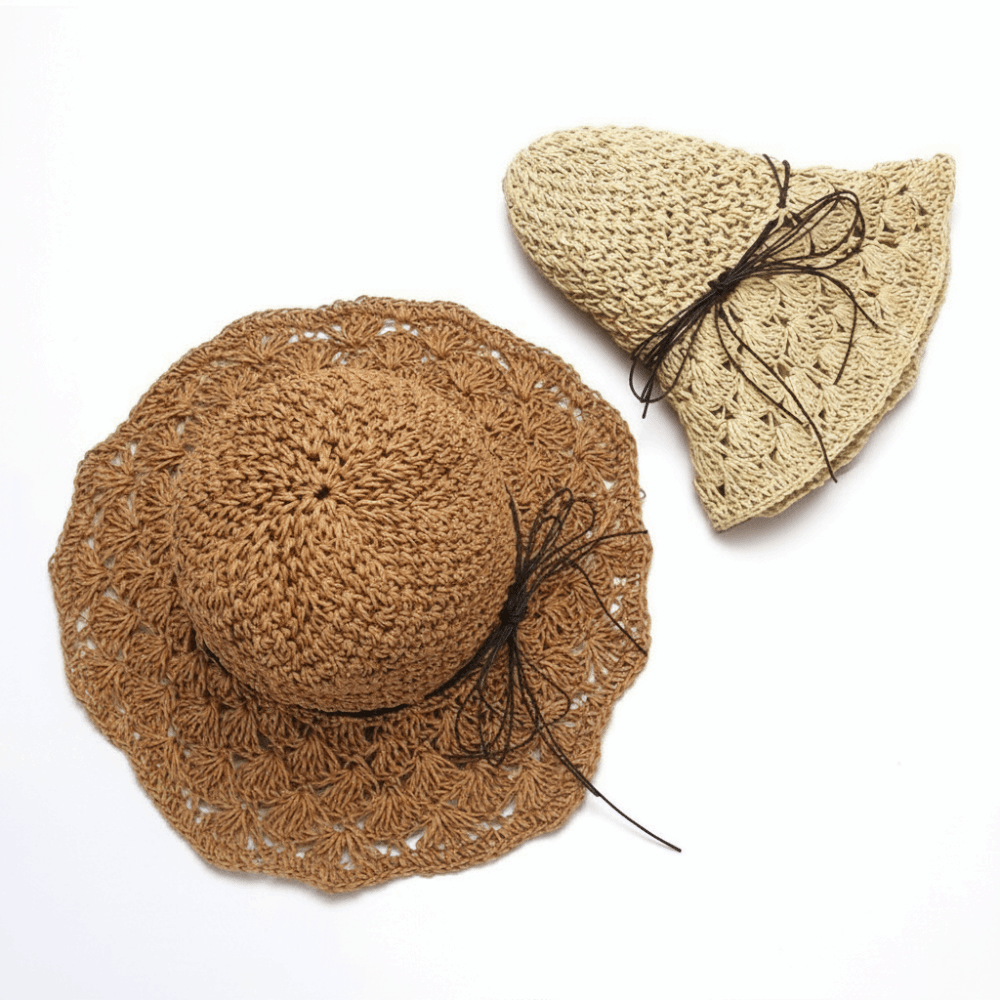 Hat Floppy Wide - Sombrero de Paja Tejido a Mano,