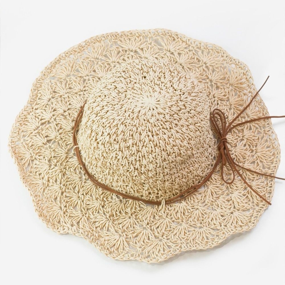 Hat Floppy Wide - Sombrero de Paja Tejido a Mano,