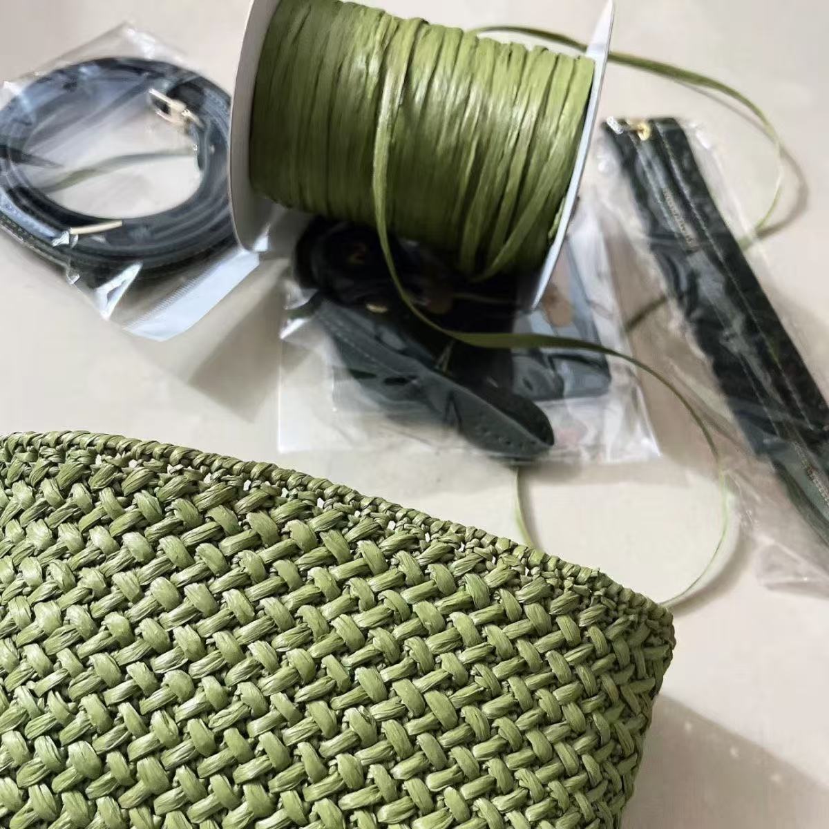 120 g/rollo de bolsa de ganchi - Crochet Bag Raffia reseña y precio