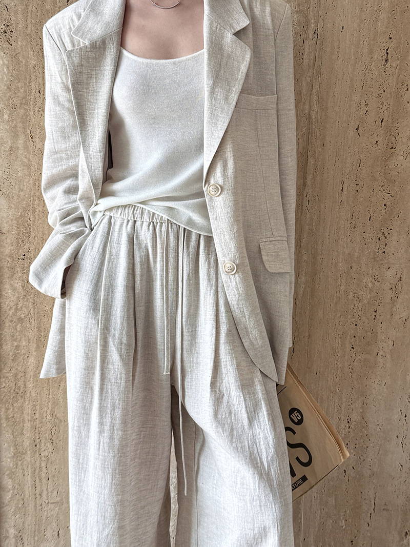 Otoño de alta gama Material de - Linen Pant Wide reseña y precio