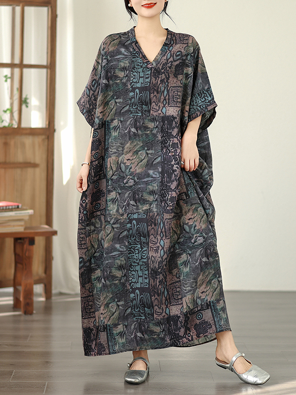 Vestido Largo Retro de Verano  - Linen Dress Wrap reseña y precio